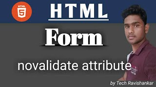 Novalidate Attribute In HTML Form Hindi [upl. by Oelak]