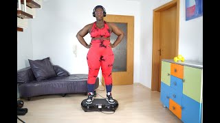 Intensive full body workout with Vibration plate mini stepper Abs girdler [upl. by Spillar]