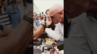 Muscular Bodybuilder VS 70 Year Old Grandpa 😱 shorts youtubeshorts armwrestler viralshort [upl. by Einnaffit]