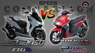 FKM SLICK 150 vs EURO SAMURAI 155i SPECS COMPARISON [upl. by Eelyac]