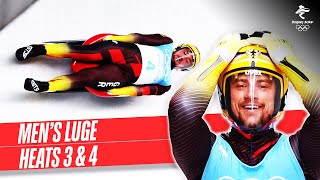 Mens Luge runs 3amp4  Full Replay  Beijing2022 [upl. by Rednasyl]