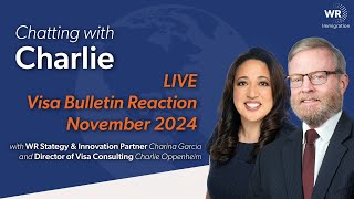 Chatting with Charlie  LinkedIn Live  November 2024 Visa Bulletin Reaction [upl. by Fari322]