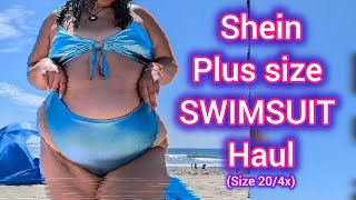 🏖️☀️HUGE PLUS SIZE SHEIN SWIMSUIT TRYON HAUL☀️🏖️ size 20 inspo 4 summer [upl. by Qulllon]