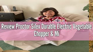 Review Proctor Silex Durable Electric Vegetable Chopper amp Mini Food Processor for Chopping Puree amp [upl. by Hasty]