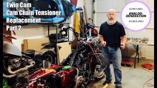 Harley Twin Cam Cam Chain Tensioner Replacement Part 2 [upl. by Leonanie]