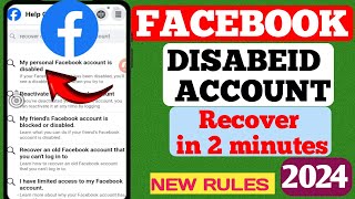 How to recover disable Facebook accountfacebook disabled account recovery [upl. by Trebuh]