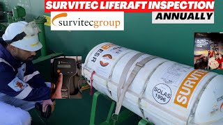 Annual Servicing Of liferaft With 𝗦𝗨𝗥𝗩𝗜𝗧𝗘𝗖 𝗧𝗢𝗢𝗟 [upl. by Leilani]