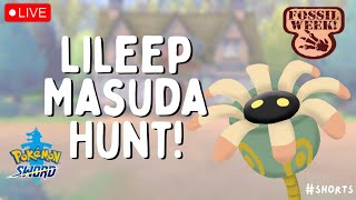 🔴 FOSSIL WEEK DAY 6 SHINY LILEEP HUNT masuda method  Live Stream  Pokémon Sword shorts [upl. by Nohsram664]