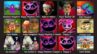 Poppy Playtime Chapter 3Baby in YellowScary Teacher 3DAngry NeighborIce Screm 7Chicken GunBan [upl. by Nashoma47]