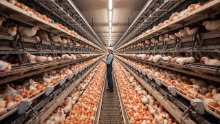 How Millions of Chicken Eggs Are Produced Every Day  Chicken Egg Production [upl. by Hamburger]