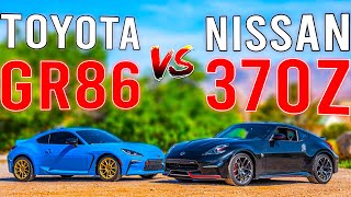 Nissan 370Z NISMO vs Toyota GR86  Japanese FR Coupe Head to Head [upl. by Hsemin877]