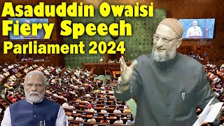 Asaduddin Owaisis Fiery Speech  Parliament Budget Session 2024  AIMIM Parliament Speech  YOYO TV [upl. by Filippa]