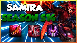 🔥LA BUILD DE SAMIRA EN LA TEMPORADA 14 ➤ COMO JUGAR ADC SEASON 14 LOL [upl. by Sapowith]