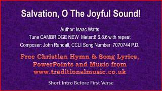 Salvation O The Joyful SoundCAMBRIDGE NEW  Hymn Lyrics amp Music [upl. by Karame]