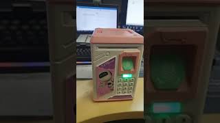 Electronic Saving Piggy Bank Atm Fingerprint Password Money Safe Box Kid Gift Atm Piggy Bank Toys [upl. by Mendez]