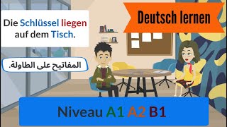 16  Deutsch lernen mit einfachen Sätze a1 a2 b1 تعلم اللغة الألمانية بجمل بسيطة [upl. by Doralia631]