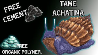 How to Tame Achatina Ark  Achatina Abilities  Making Cement with Achatina  Ark Survival Evolved [upl. by Myrlene]