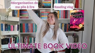 ULTIMATE BOOK VIDEO  Réorganisation de ma pile à lire Reading Vlog amp Book Unboxing [upl. by Llydnek]