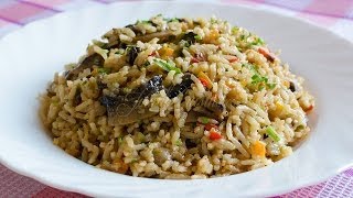 Pilaf de orez cu ciuperci  JamilaCuisine [upl. by Namyaw]