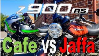 Kawasaki Z900RS comparison with Z900RS Cafe  Black Dog Ride [upl. by Tarrah]