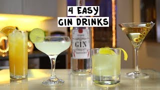 Four Easy Gin Drinks [upl. by Nomled]