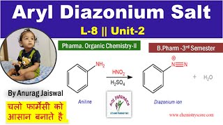 Aryl Diazonium Salt  Synthesis Chemical Reaction amp Importance  L8 Unit2  POCII 3rd Sem [upl. by Audres]