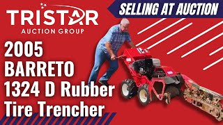 2005 BARRETO 1324 D Rubber Tire Trencher 4101  Selling at auction [upl. by Iver]