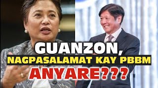 ROWENA GUANZON NAGBAGO NA BIGLANG NAGPASALAMAT KAY PBBM [upl. by Alfonse]