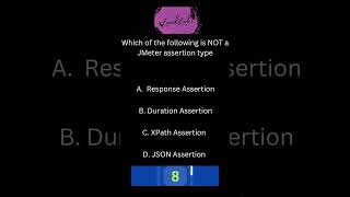 Which of the following is not a JMeter assertion type  JMeter basic Assertions [upl. by Eityak]