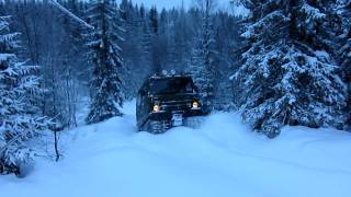 BV206 Climbing a steep hill in deep snow [upl. by Cullin]