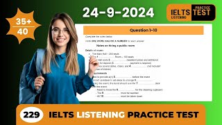 Notes on a hiring public room  IELTS Listening Actual Test with Answers  24092024 [upl. by Monteria]