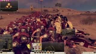 Rome 2  Spartan Heroes vs Praetorian Guard [upl. by Aihsekan]