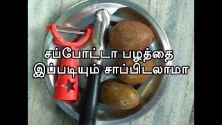 How to peel and Eat SapotaChikooSapodilla without wastingசப்போட்டா பழத்தை இப்படியும் சாப்பிடலாமா [upl. by Rovelli]