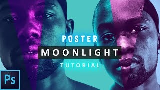 Photoshop Tutorial  Moonlight Movie Poster Design  Poster Design in Photoshop [upl. by Thin364]