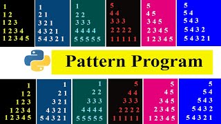 Number Pattern  Part 1  Python Pattern Programs [upl. by Ecitsuj970]