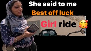 She Said To Me Best Off Luck Girl Ride🥰🥰🥰🥰👯‍♀️👧india youtube jaipurviralplzSupport🙏🙏 [upl. by Pegma]