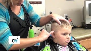 Male Haircuts  How to Cut Steps In Boys Hair [upl. by Aoket]