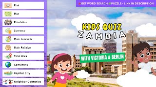 Kids Zambia Country Quiz  Kids Country Quiz  Kids Countries [upl. by Heathcote]