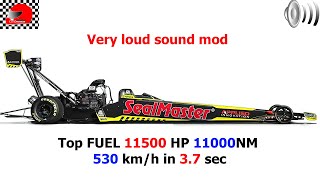 Top FUEL 11000 HP Dragster in Assetto Corsa  crazy sound [upl. by Annie]