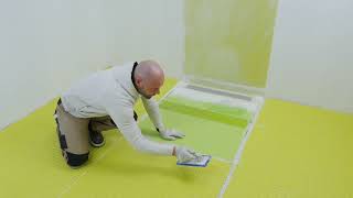 Floortec  Uncoupling membrane installation tutorial [upl. by Illil]