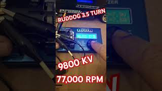 Ruddog 35 turn motor 9800kv 77000 RPM Tamiya mf01x poorboysrc shorts short rc [upl. by Hoo]