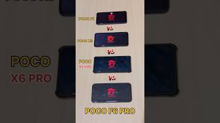 POCO F1😈 vs POCO X3 💀 vs POCO X6 PRO vs POCO F6 PRO  FREEFIRE TEST freefire poco iphone shorts [upl. by Laney299]