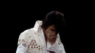 In 1974 in Las Vegas Before Elvis begins to sing his song he said Listen Priscilla very heartfelt [upl. by Oirottiv]