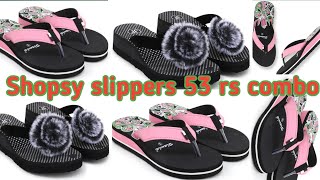 shopsy pack of 2 slippers 53 rs only ll Shopsy order review ll Shopsy Loot offer product review ll [upl. by Guimar285]