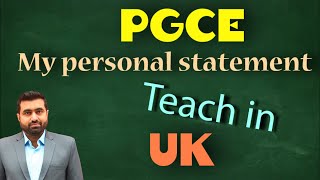 Unveiling My Statement for PGCE Teaching Program in the UK [upl. by Aundrea547]