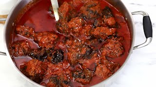 NIGERIAN BEEF STEW  BEEF STEW WITH ROASTED PEPPERS [upl. by Dnaltruoc367]