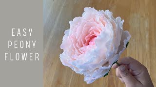 How to make Gumpaste Peony Tutorial  Easy Peony Flower  No Styrofoam ball needed  Sugar Flower [upl. by Oemac]