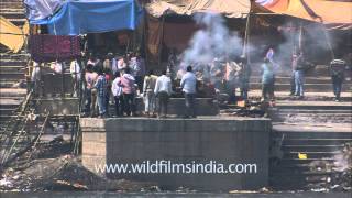 Harishchandra cremation ghat in Varanasi [upl. by Courtnay]