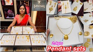 29gm😳onwards light wt New gold Pendant sets from Tanishq Whitefield  2024 Pendant sets [upl. by Immanuel575]