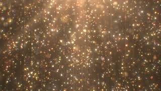 Beautiful Gold Glitter Particle Rain Falling Shimmers Sparkle Light 4K DJ Visuals Loop Background [upl. by Beal]